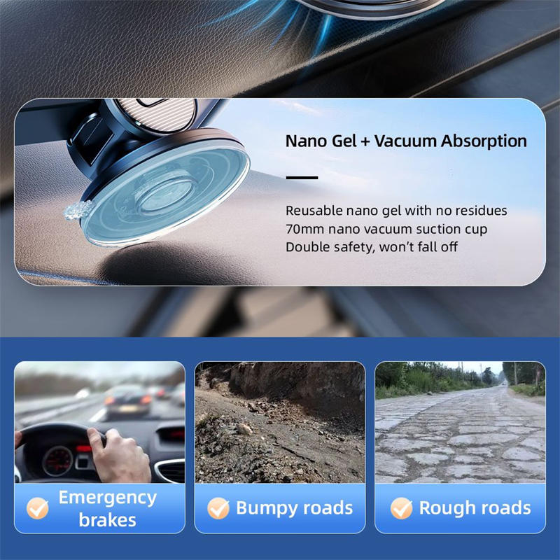 Wireless Car Charger Mount 15W Dual Coil Auto Clamping for iPhone Samsung
