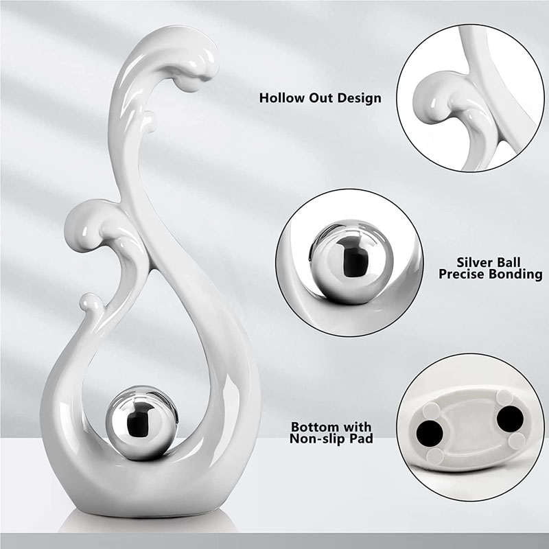 Modern Abstract Art Ceramic Statue Home Decorations for Living Room-Large