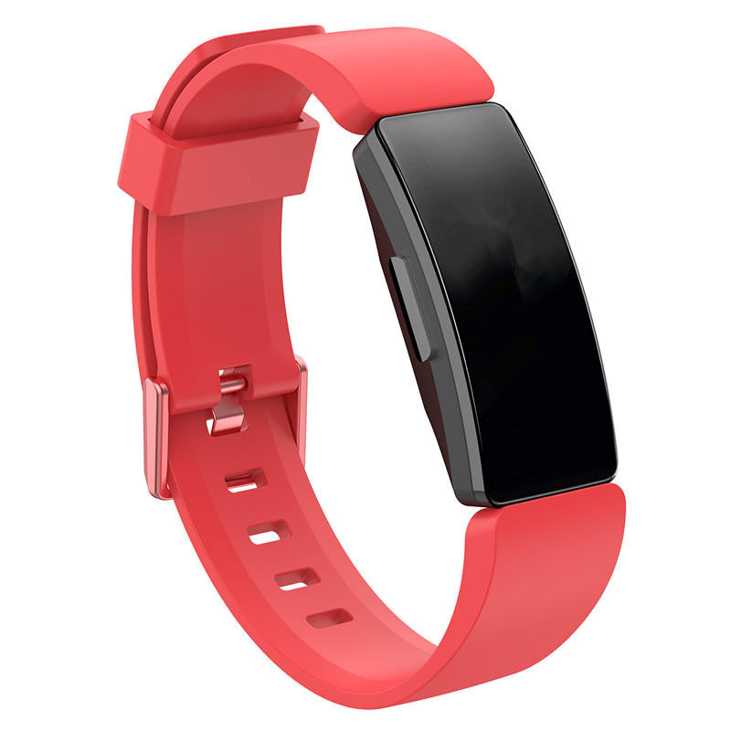 Soft Silicone Wristband Replacement Sports Watch Band For Fitbit Inspire/Inspire HR/ACE 2 -Watermelon Red