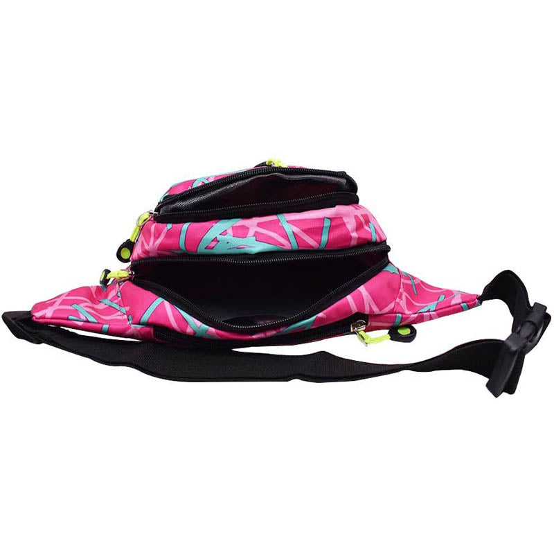 Fashion Waist Bag Casual Wallet with Adjustable Belt for Outdoor Events Running-Pink