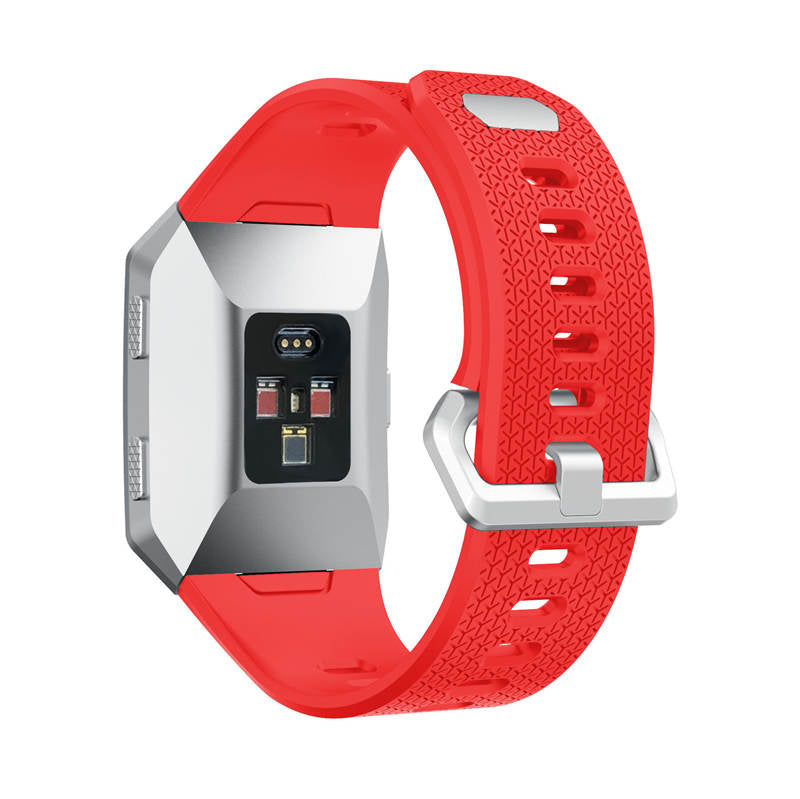 Soft Silicone Band For Fitbit Ionic Smart Watch Replacement Accessories-Red