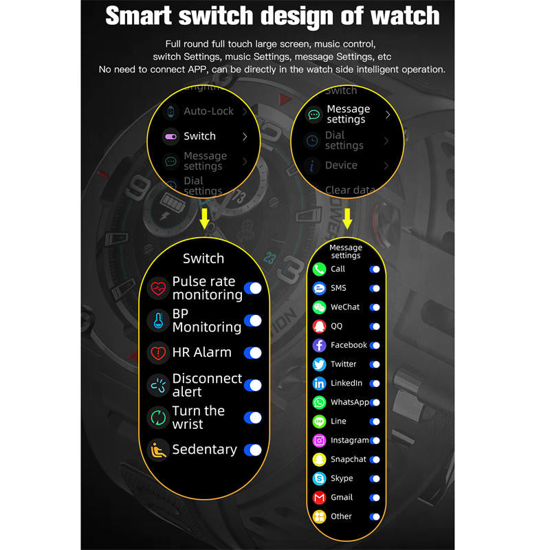 F26 Military Smart Watch with Bluetooth Calling Music Player Heart Rate Sleep Monitor-Green