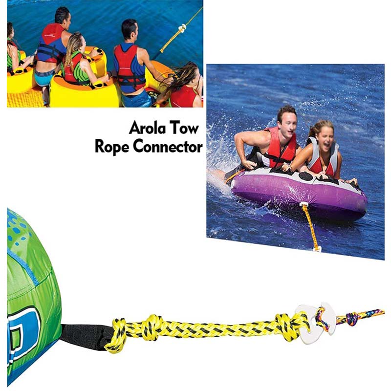Durable Tow Ropes Water Sports Connector for Hauling Pulling Tubes-YellowBlack