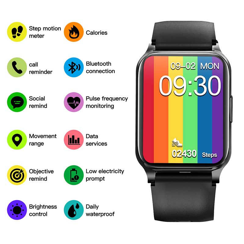 F30L HD Smart Watch Fitness Tracker with Heart Rate and Sleep Monitor-Pink