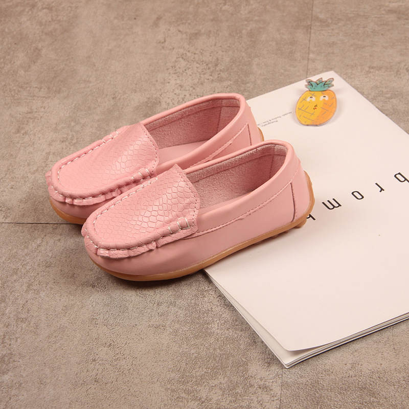 Casual Toddler Flat Shoes Boys Girls Soft Slippery Loafers-Pink