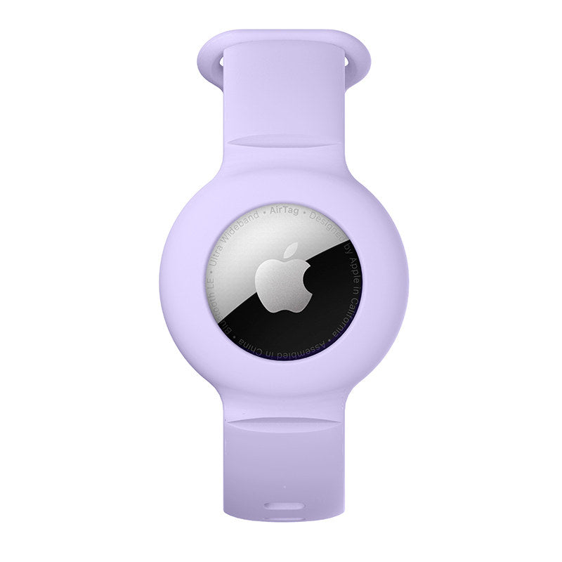 Apple Airtags Watch Strap Silicone Protective Sleeve-Lilac