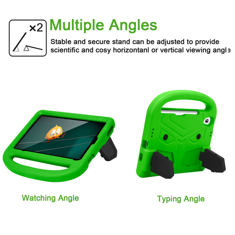 Sparrow iPad Case Kids Safe Shockproof Handle Stand Cover For Mini6-Green