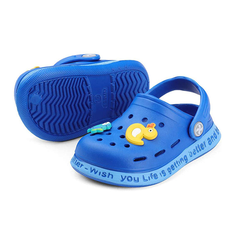 Childrens Clogs Boys Girls Soft Sandals Lightweight Non-Slip Shoes-SapphireBlue