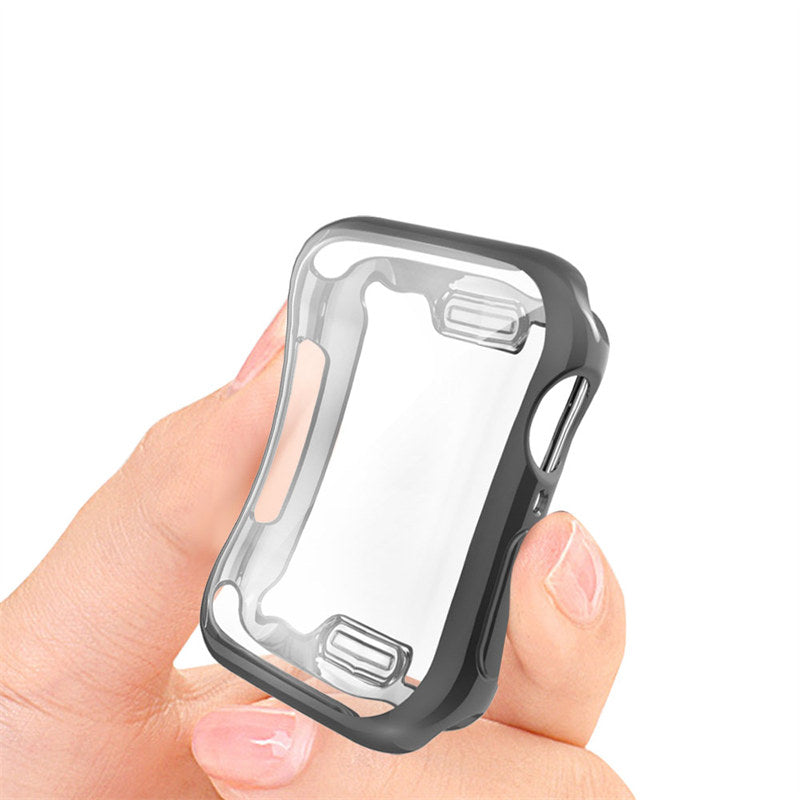 TPU All Around Screen Protective Cover for iWatch SE/6/5/4/3/2/1-Black