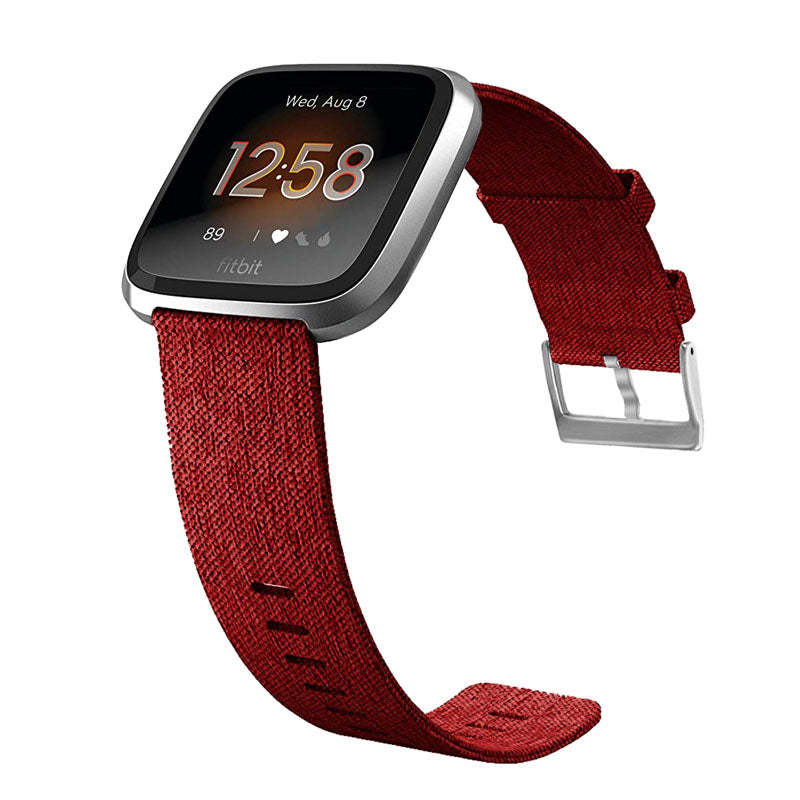 FB Watch Band Quick Release Replacement Wristband Breathable Strap For Fitbit Versa/Fitbit Versa 2/Fitbit Versa Lite For Women-Big Red