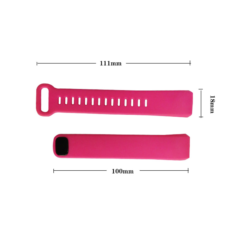 HW Silicone Watch Band Quick Release Strap Replacement Wristband For Huawei Band2/Band2 Pro/ERS-B29/ERS-B19 For Women-Rose Red