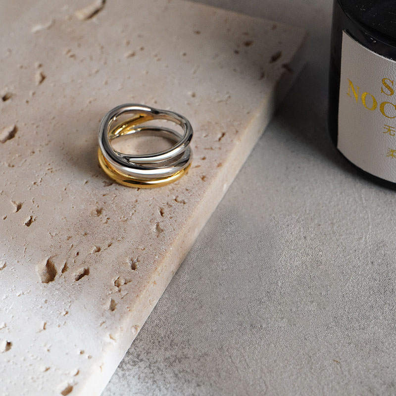 Personalized Cross Two-Tone Rings Valentines Day Gift