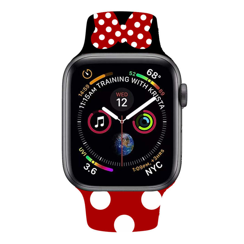 Soft Silicone Cartoon Minnie Mouse Bands for Apple Watch Series SE/6/5/4/3/2/1-C8