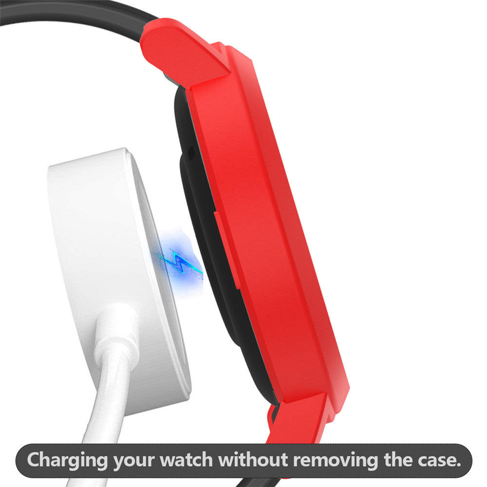 Matte PC Case With Tempered Glass Cover For Huawei GT2 42MM/46MM-Red