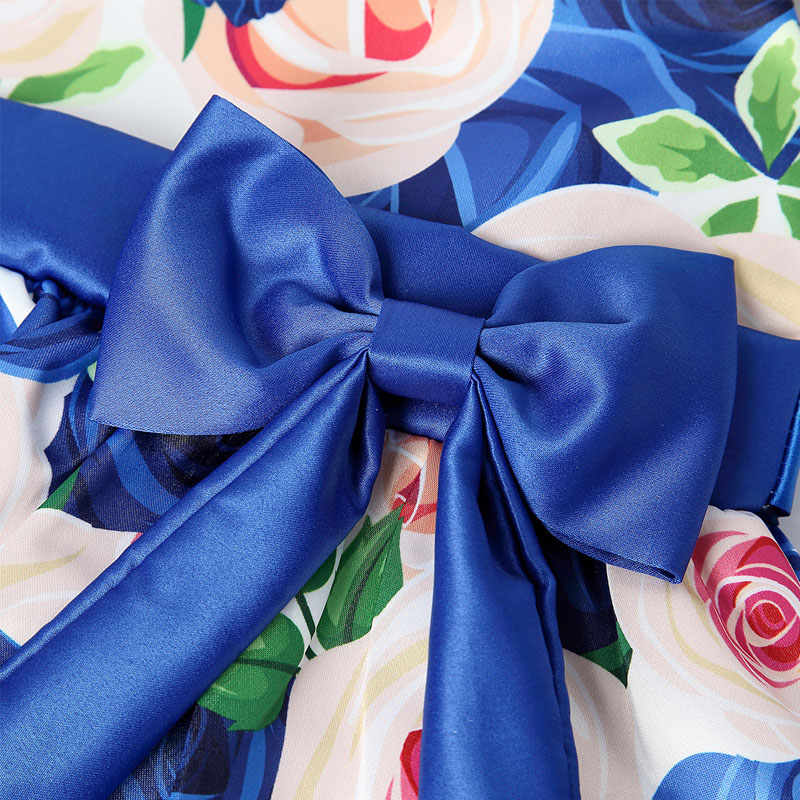 Girls Dresses Flower Girl Wedding Dress Elegant Floral Dress-Colorful Blue