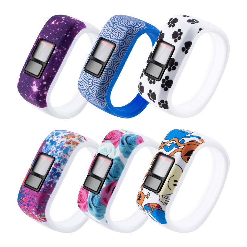 Soft Silicone Replacement Watchband for Garmin Vivofit Vivofit 3/Vivofit JR/JR 2 Band for Kids Women Men-Color8