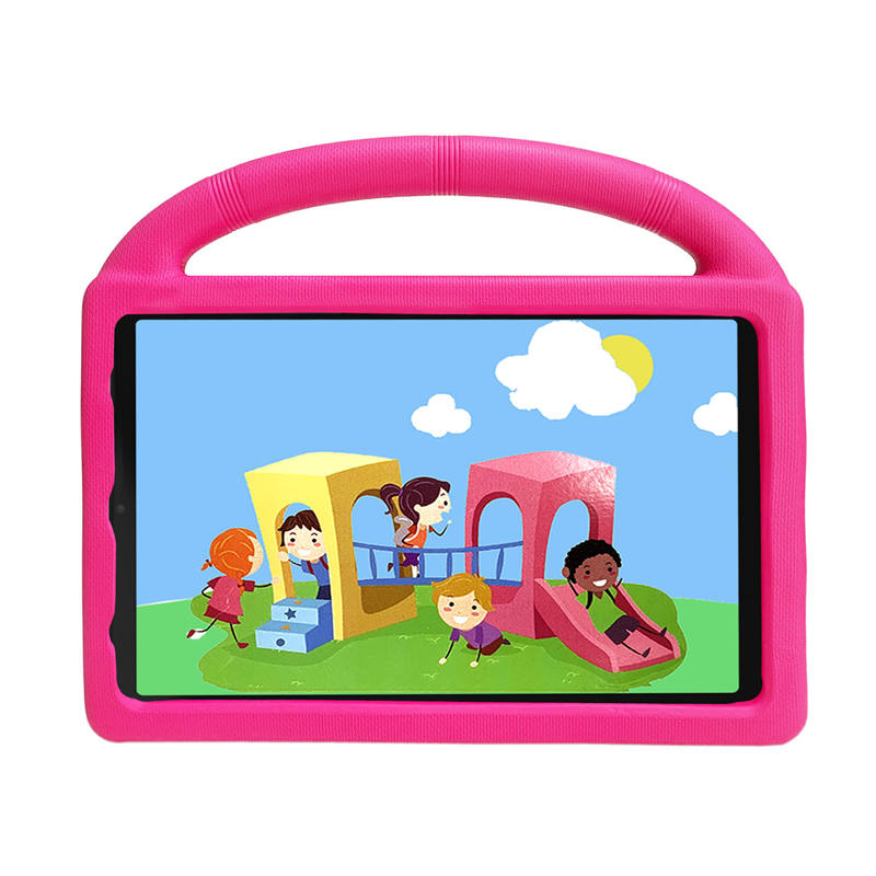 Wheel Samsung Tablet Case For Tab A 10.1 T510/T515(2019) Shockproof Stand Cover With Handle Stand-Rose