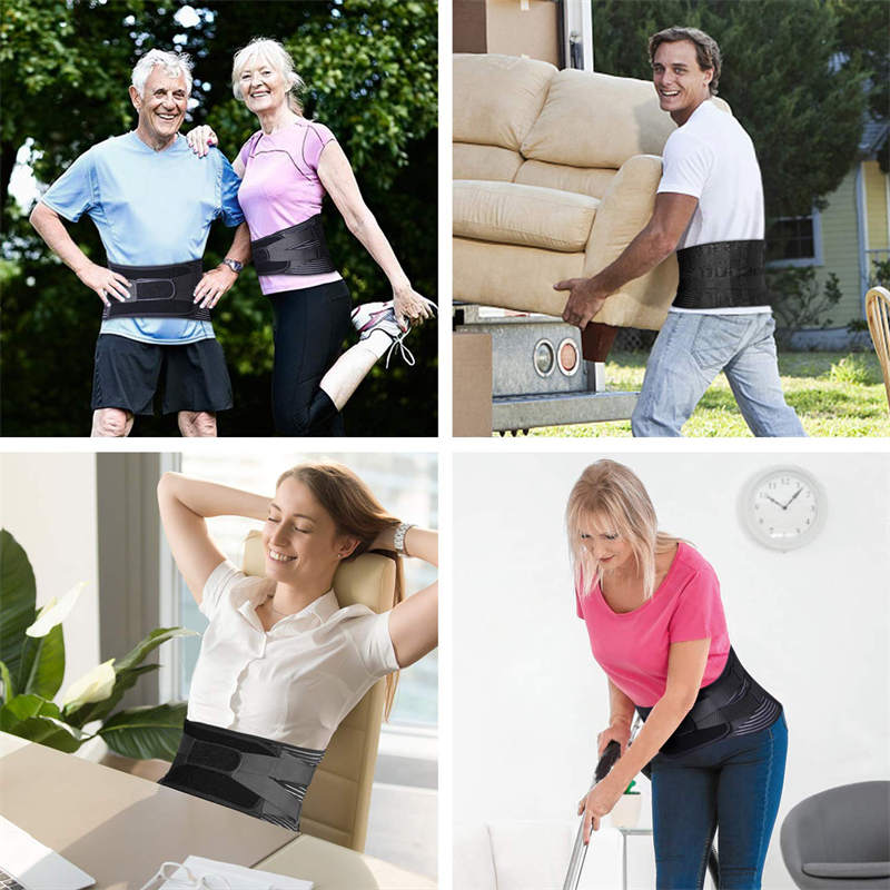The Double Pressurized Breathable Elastic Back Support Belt May Relieve Back Pain Waist Belt