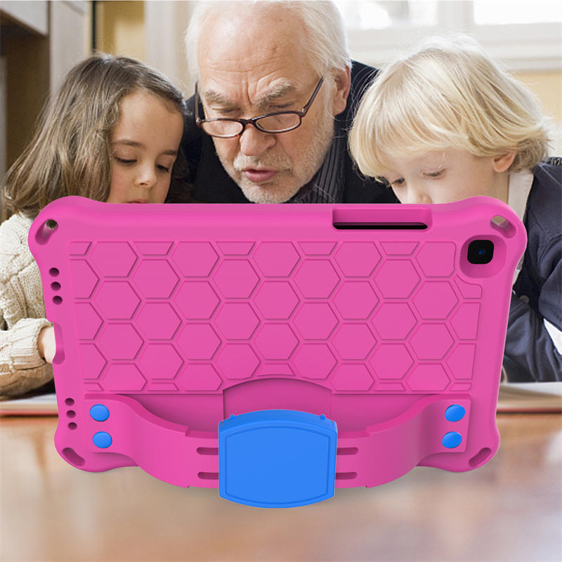 Hive SamSung Tab A 8.0 T290/T295 (2019) Tablet Case Durable Stand Cover With Shoulder Strap-RoseBlue