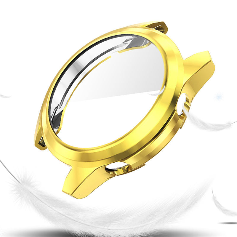TPU Screen Protector Case For Huawei Watch GT2 42mm&46mm with HD Tempered Glass-Gold