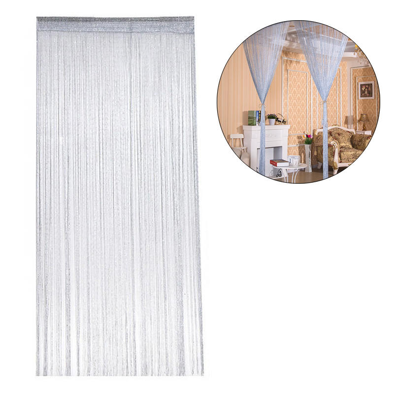 Home Decor Sequin Curtain for Doorway 37x79 inch Hanging-Grey
