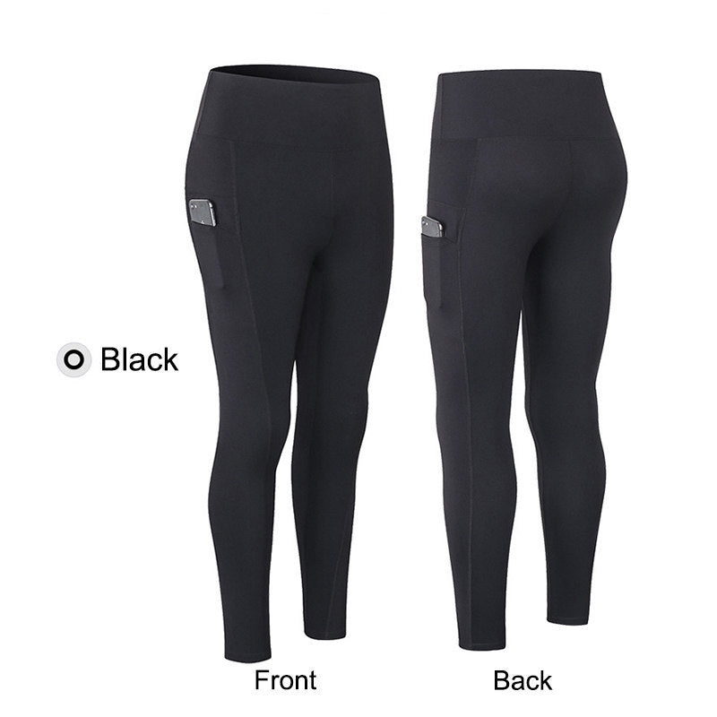 High Waisted Leggings for Women Stretchy Soft Yoga Pants with Pockets-Black