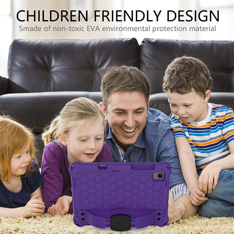 Hive SamSung Tablet Case For Sansung S6 10.5 (2019)/ S5E(2019)/Tab A7 (2020) Durable Stand Cover With Shoulder Strap-PurpleBlack