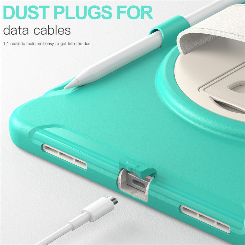 Tablet Case with 360¡ã Kickstand/Hand Strap Shockproof-MintGreen