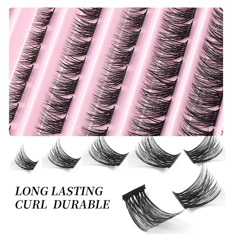 DIY Lash Clusters 112 Clusters False Eyelash Extensions Natural Look Fluffy Wispy Eyelashes (Cirrus,8-16mm Mix)