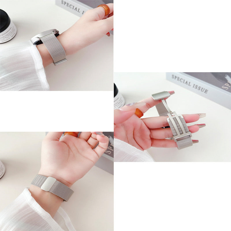 20mm Milanese Band with Magnetic Buckle for Samsung Huawei Watch-Silver