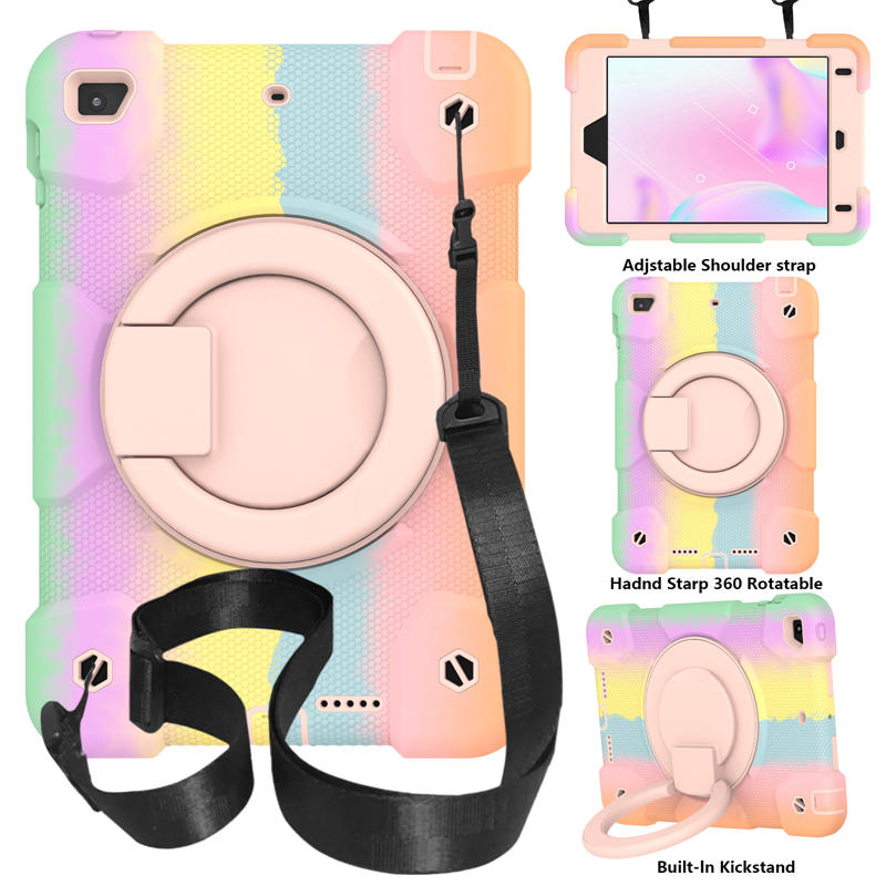 iPad Case For iPad Mini 4/5 with 360¡ãSwivel Stand-Colorful Rose Gold