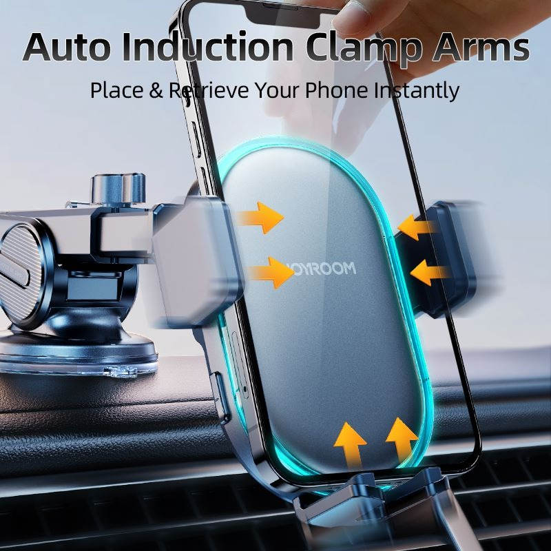 Wireless Car Charger Mount 15W Dual Coil Auto Clamping for iPhone Samsung