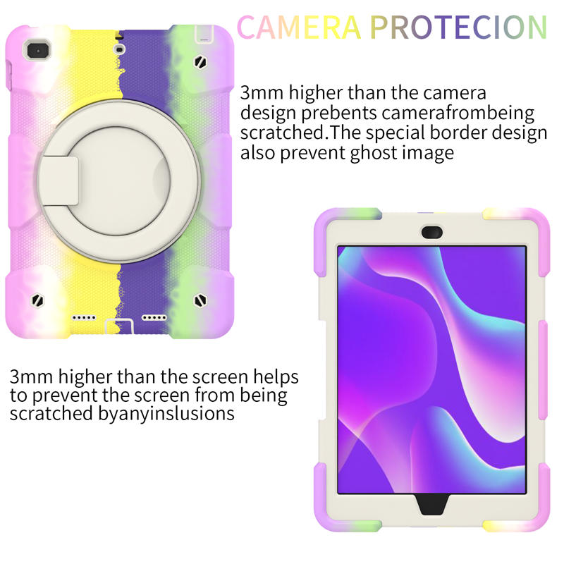 iPad Case For iPad 9.7/Air 2 with 360¡ãSwivel Stand-Colorful Purple