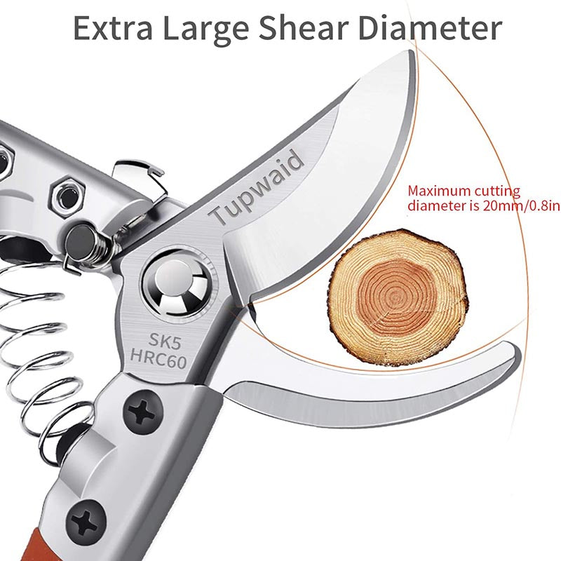 Home & Living3 PCS Garden Professional Steel Pruning Shears Set Bypass Pruning Hand Tools Scissors Kit