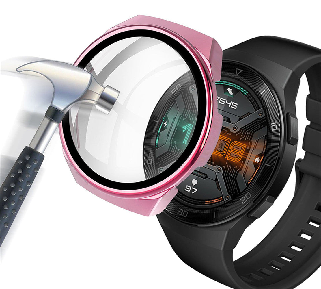 PC + Glass Full Cover WatchCase For Huawei Watch GT2E-Pink
