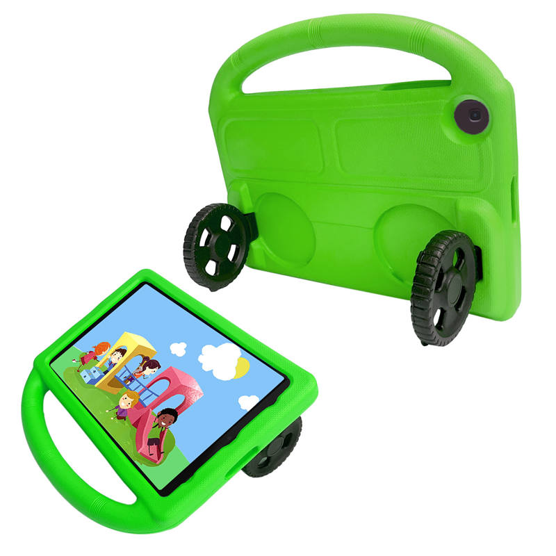 Wheel Samsung Tablet Case For Tab A 10.1 T510/T515(2019) Shockproof Stand Cover With Handle Stand-Green