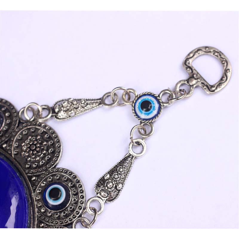Blue Evil Eye with Hamsa Hand Protection Hanging Ornament