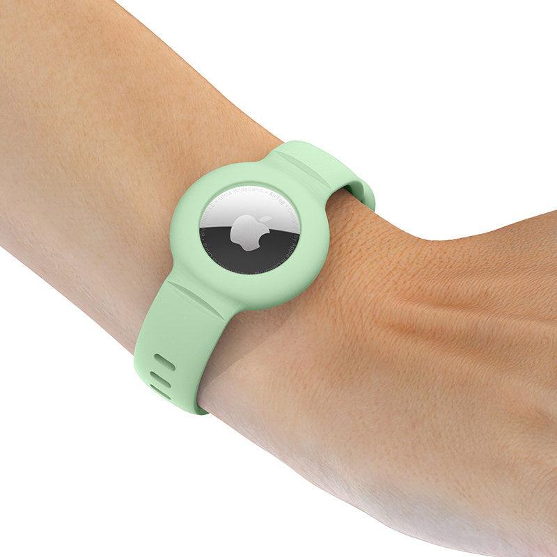 Apple Airtags Watch Strap Silicone Protective Sleeve-MintGreen