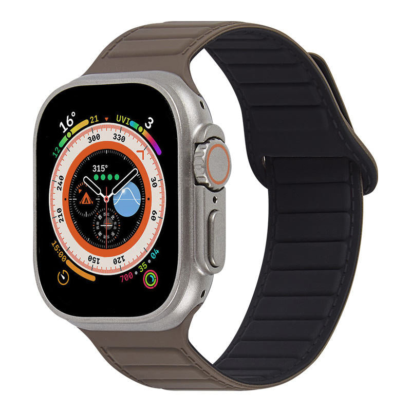 Silicone Magnetic Watch Bands Adjustable Loop Strap for Apple Watch-11