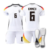 KIMMICH #6 Germany Home Jersey Soccer Jersey Kit Football T-shirt Set for Adult Kids