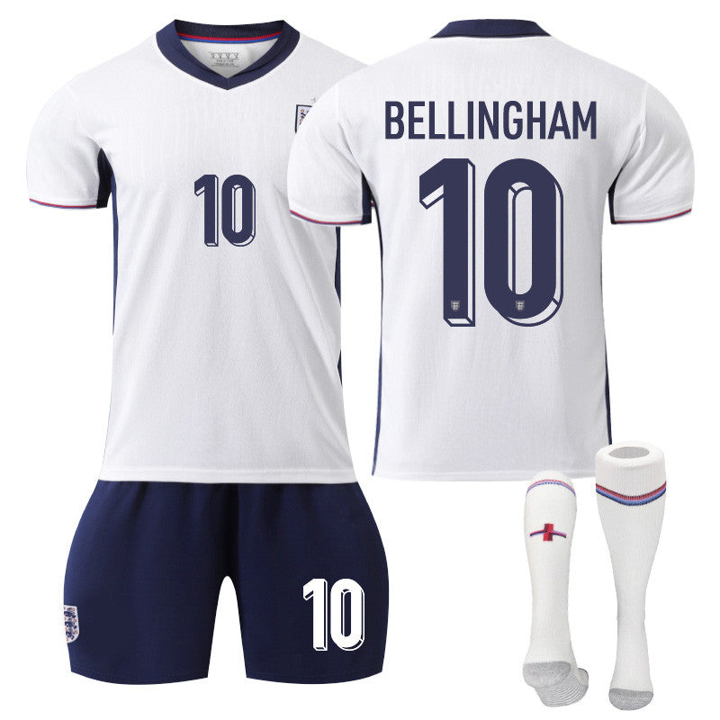 BELLINGHAM #10 England Home Jersey Soccer Jersey Kit Football T-shirt Set for Adult Kids