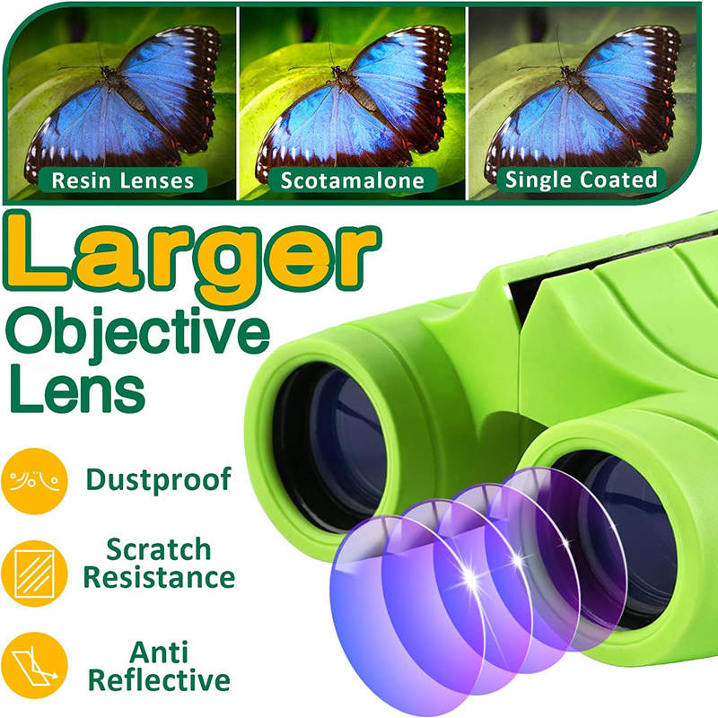 Binoculars for Kids with Compass 8x21 Shockproof for Bird Watching