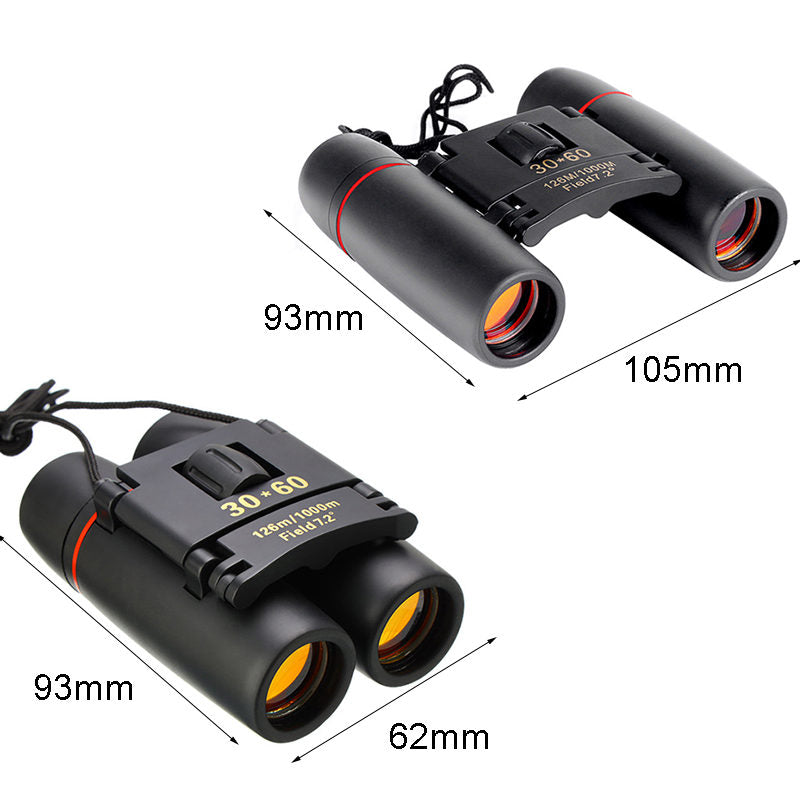 30x60 Small Binoculars with Lanyard Foldable for Concert Bird Watching