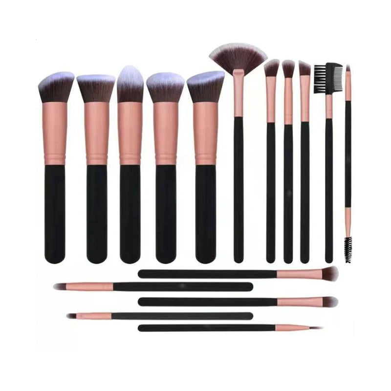 16 PCs Makeup Brushs Set Premium Synthetic Foundation Brush Blending Face Powder Blush Concealers Eyeshadow Brush Make up Brushes Set-Bronze Adore 12 Reviews