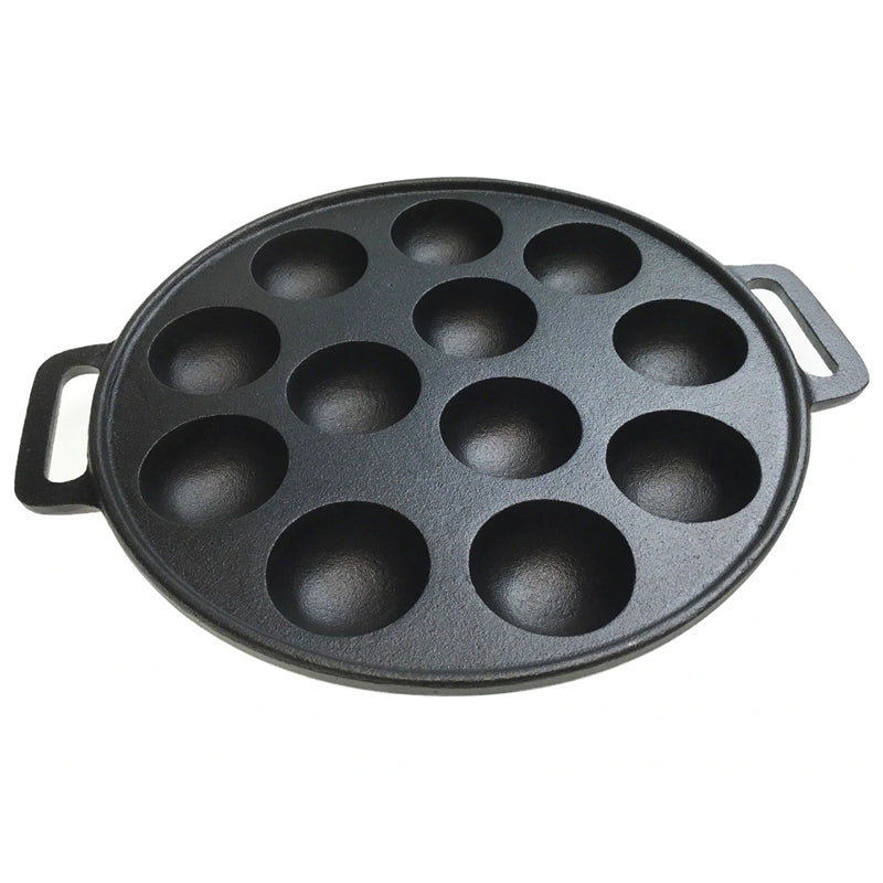 12 Holes Mini Cast Iron Cake Pan Mini Dutch Pancake Cake Pan