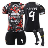 MBAPPE #9 Dragon Pattern Commemorative Edition Soccer Jersey Kit Football Set for Adult Kids