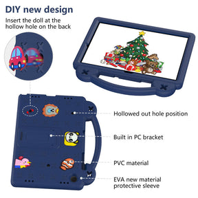 Portable Tablet Case with Handle Stand for Samsung Galaxy S9/8/7-NavyBlue