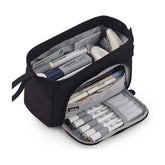 Pencil Case Teenager Pencil Case 3 Compartments Large Capacity -Black