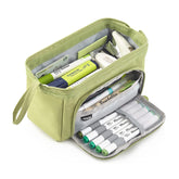 Pencil Case Teenager Pencil Case 3 Compartments Large Capacity -Green