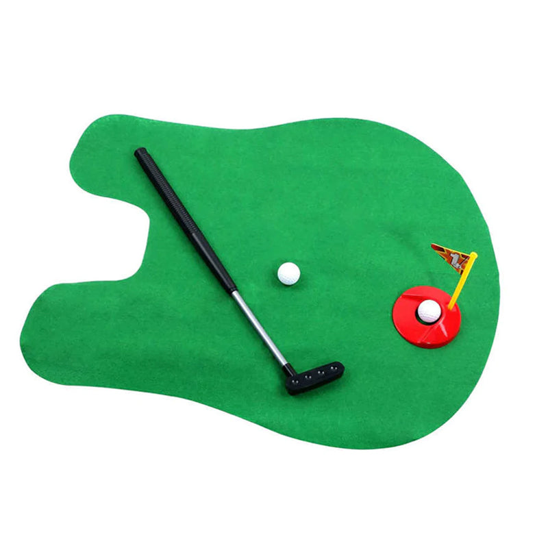 Mini Toilet Golf Set Putting Golfing Game Indoor Practice Toy